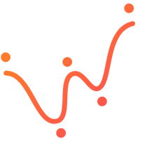 Home 4 A gradient orange to pink abstract shape with smooth edges and flowing curves against a white background.